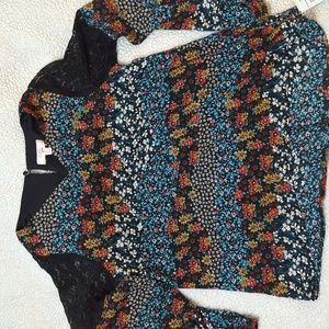 Nwt - GB black floral-ish shirt.